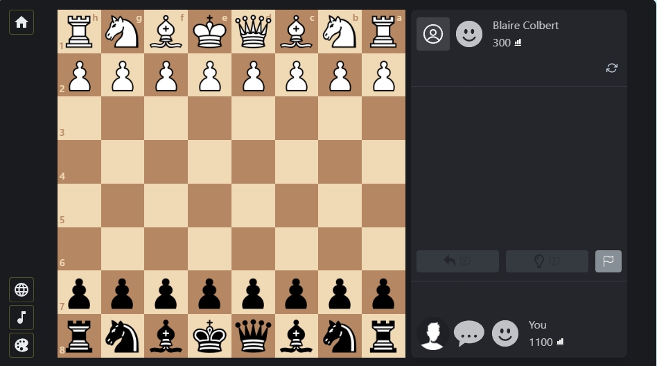 Chess Online Multiplayer game interface showing a strategic position
