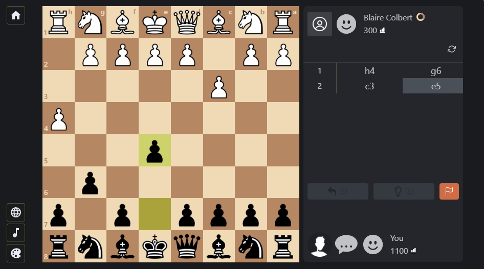 Chess Online Multiplayer match in progress